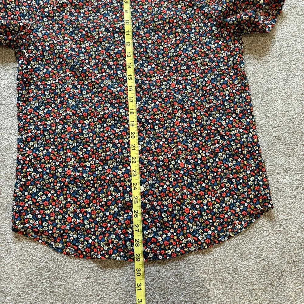 J. Crew Men's Slim Secret Wash Stretch Organic Cotton Floral Shirt
